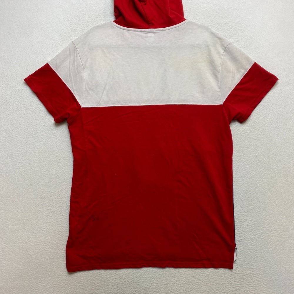 USA Soccer Team Polo Shirt Mens M Red Short Sleeve Dream Team 1988 Flag Hooded - Picture 8 of 11